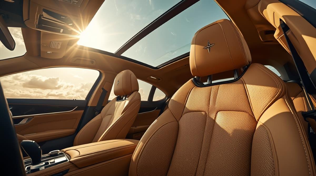 Transformación total de interior automotriz con tapicería en cuero premium y techo corredizo instalado por CARDEKO